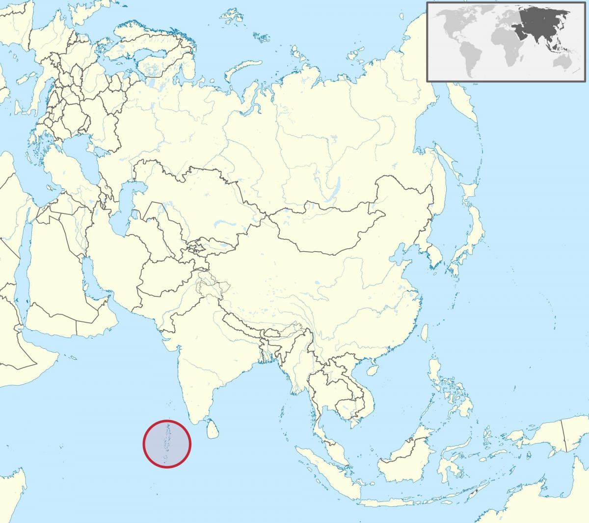zemljevid maldivi zemljevid azije