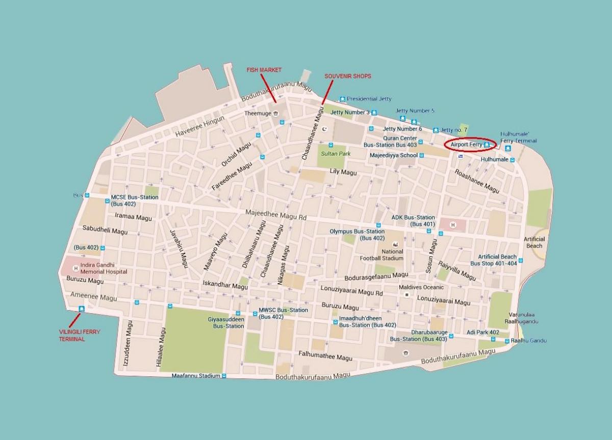 zemljevid moški mesto maldivi