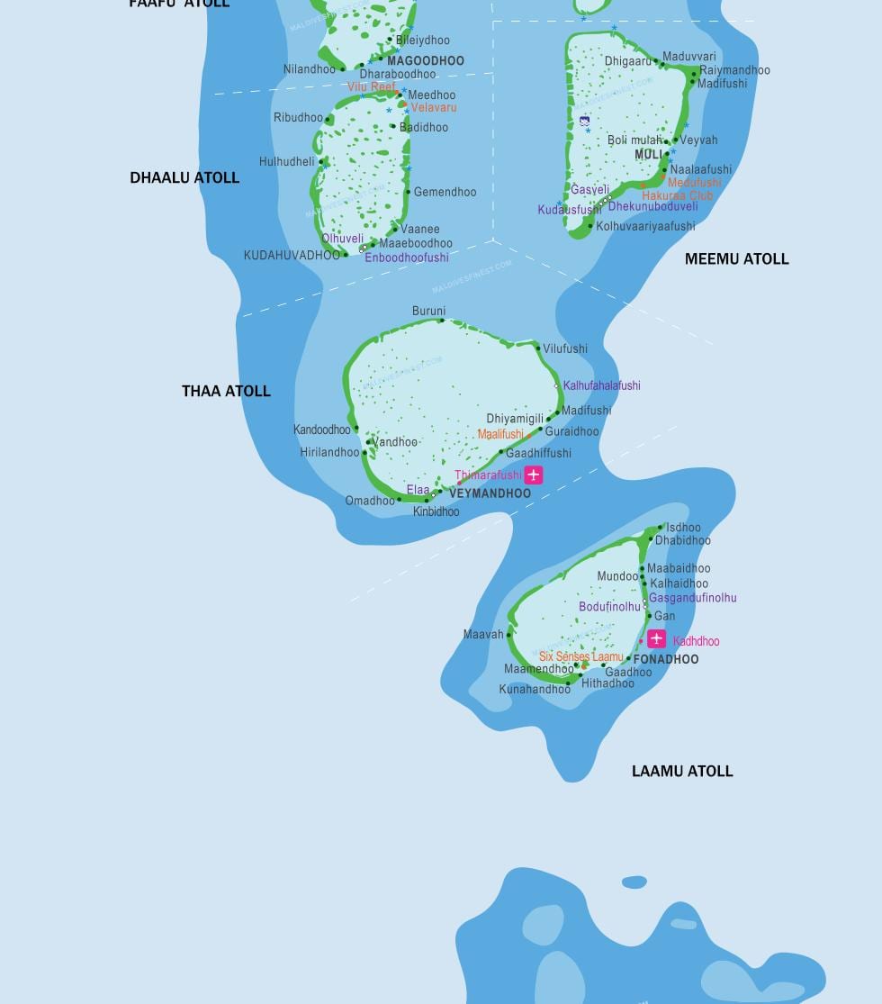 zemljevid kandooma maldivi