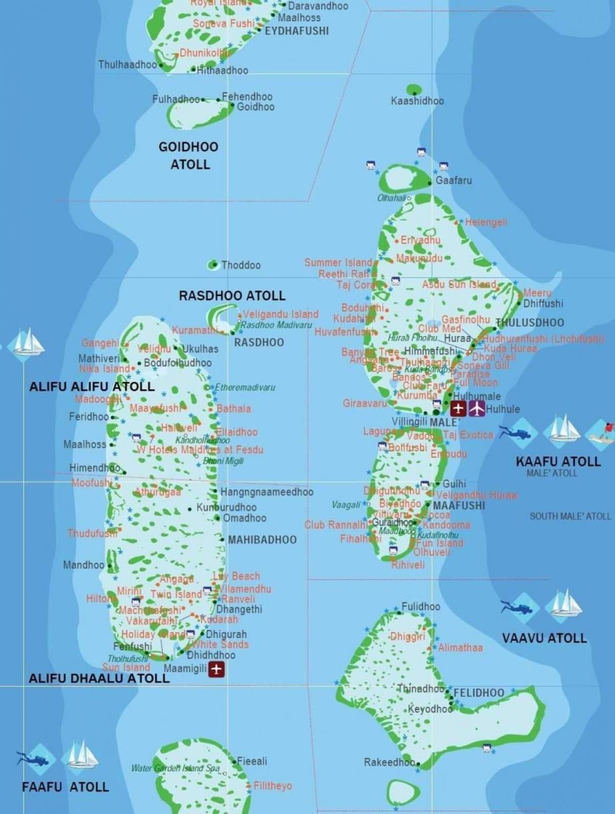 maldivi zemljevid kapitala
