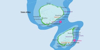 Zemljevid kandooma maldivi
