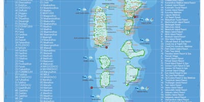 Maldivi geografski zemljevid