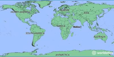 Zemljevid maldivi sosednjih državah