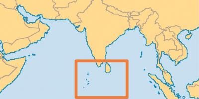 Otok maldivi lokacijo na zemljevidu sveta